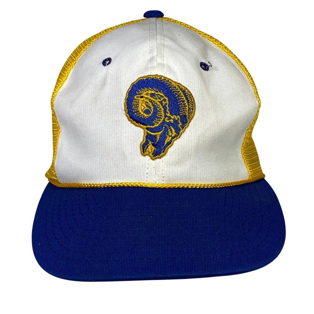Vintage Los Angeles Rams Sports Specialties NFL Trucker Snapback Hat Cap Korea